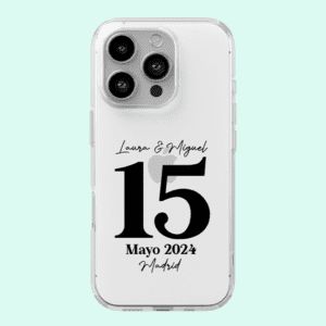 Funda Personalizada Fecha - Hashtag Movil