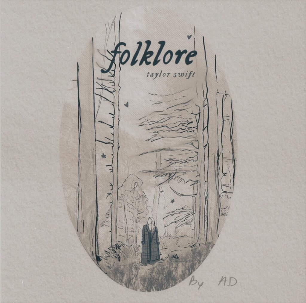 ilustracion folklore taylor swift