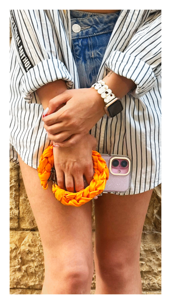 Cuerda Para Movil The Knot Strap Naranja + Pink Short - Imagen 3