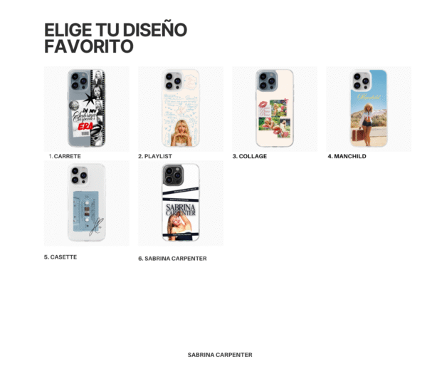 Funda Personalizada Sabrina Carpenter - Imagen 7