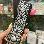 Cinta Movil Tela Negra Detalle Verde Con Adaptador - Imagen 3