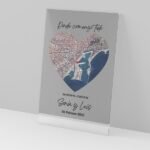 Placa Mapa Personalizada Con Peana De Madera