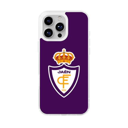 FUNDA PERSONALIZADA REAL JAEN ESCUDO FONDO MORADO