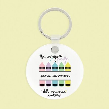 LLAVERO PERSONALIZADA MEJOR PROFE DEL MUNDO