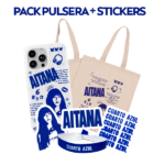 Funda Personalizada Aitana Cuarto Azul + Tote Bag  + Pulsera + Stickers