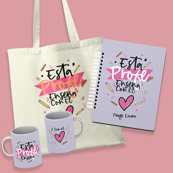 PACK-REGALO-PROFE.jpg Pack Regalo Profe Corazón - Imagen 1