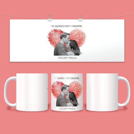 TAZA PERSONALIZADA HUELLA