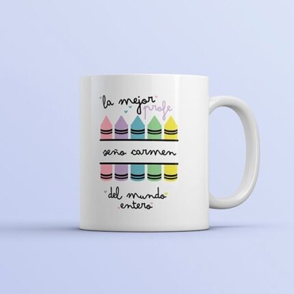 TAZA PERSONALIZADA MEJOR PROFE DEL MUNDO