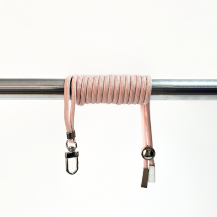 cuerda movil adaptador rosa pastel