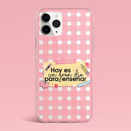 funda personalizada gran dia para ensenar vichy rosa