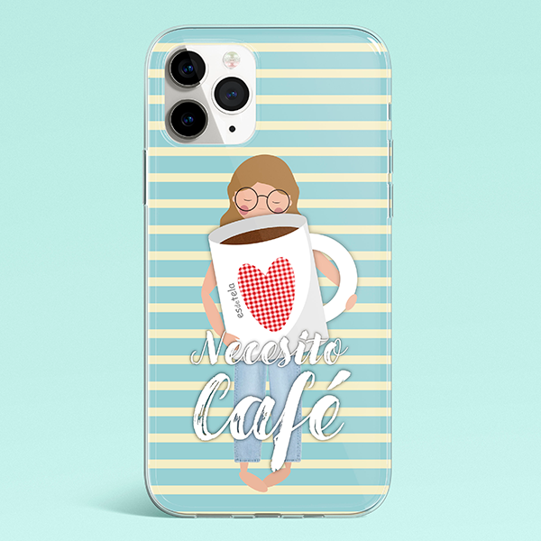 funda personalizada necesito cafe esdetela