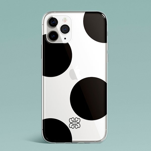 funda silicona lunares meresga transparente