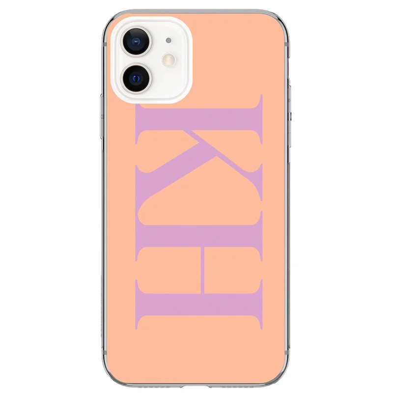 inicial naranja y morado