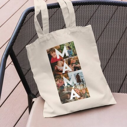 mama collage foto totebag