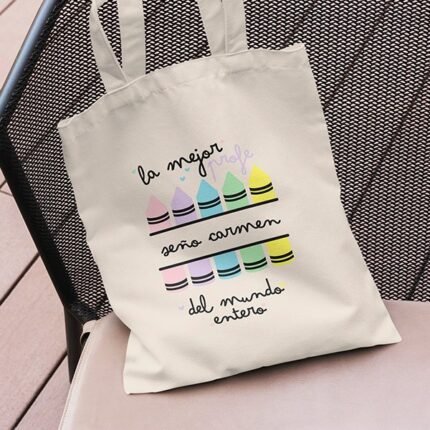 totebag la mejor profe del mundo entero